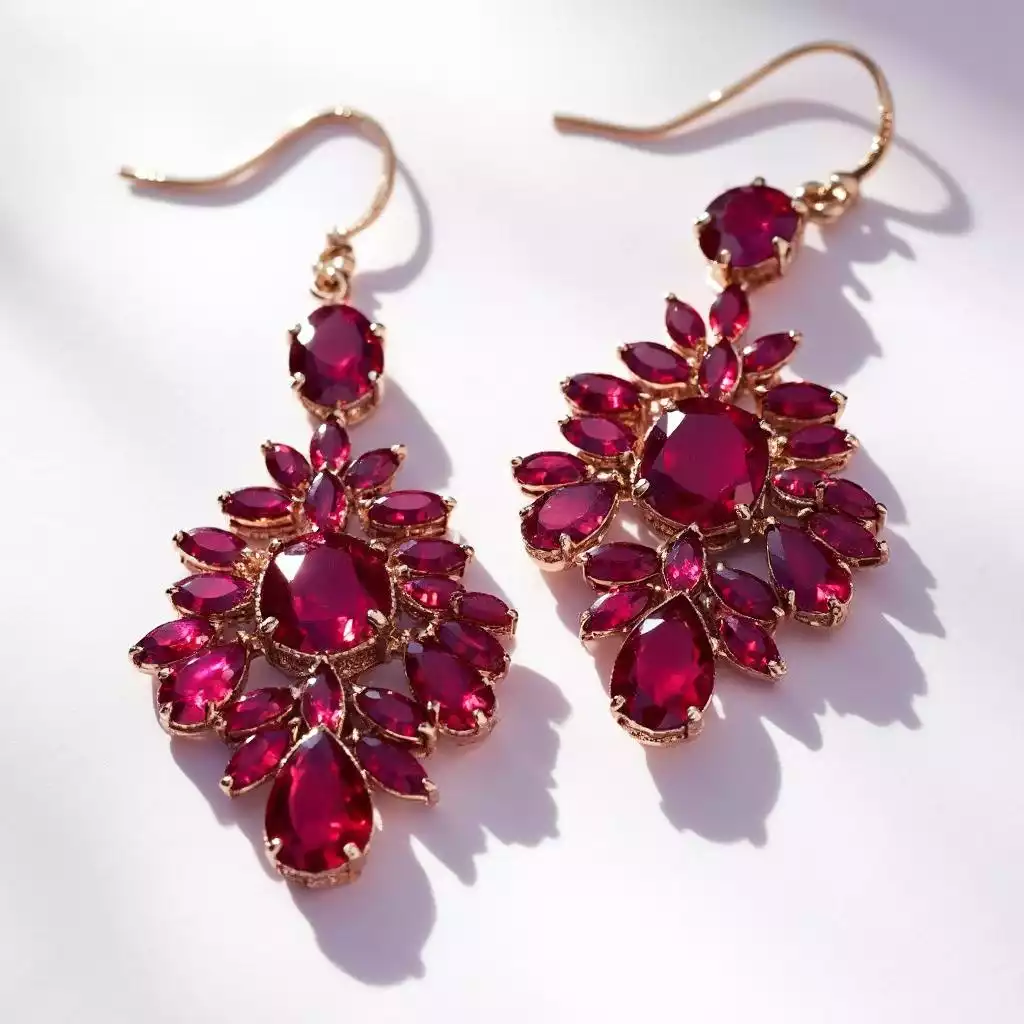 Radiant Ruby Chandeliers